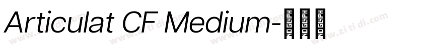Articulat CF Medium字体转换